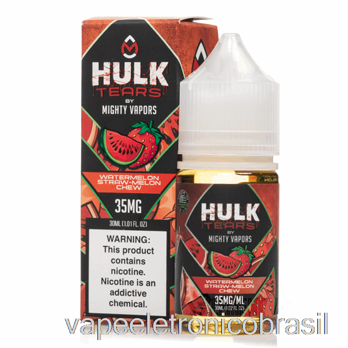 Vape Recarregável Melancia Palha Melão Mastigar - Sais De Lágrimas De Hulk - 30ml 50mg